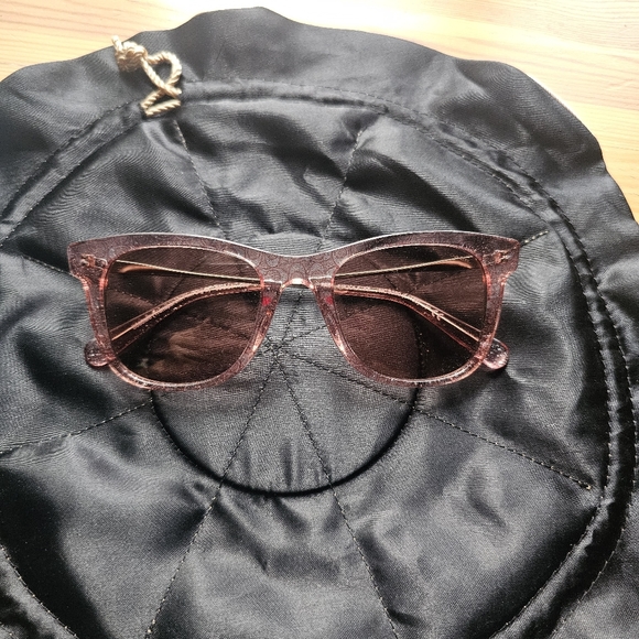 Coach Transparent Pink Sparkle Sunglasses - Picture 1 of 15